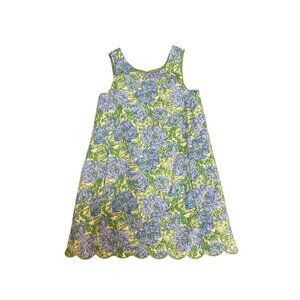 Tommy Bahama Girls Sleeveless Floral Dress With Scalloped Hem Size 5